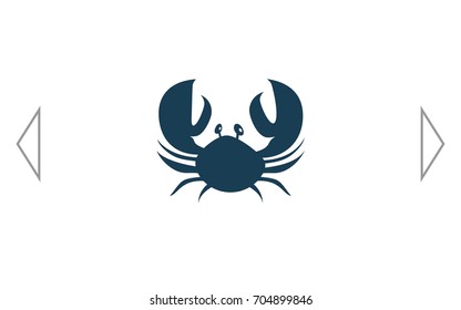 Crab flat vector icon