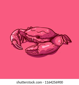 crab food crab hand drawn