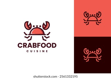 crab food logo vector suitable for restaurant