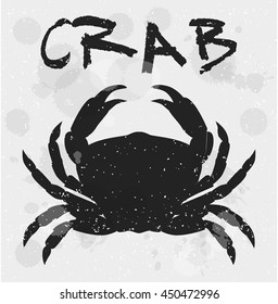 Crab. Fresh seafood bar logo. Vector illustration.