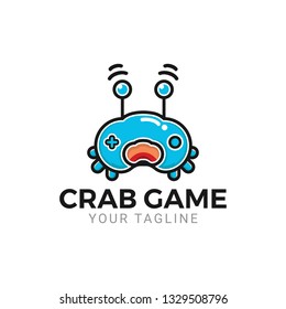 Crab Gamepad Controller Logo Design Icon