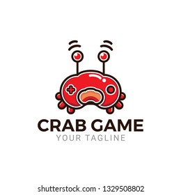 Crab Gamepad Controller Logo Design Icon