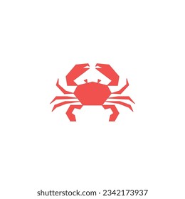 Crab geometric logo vector icon design template