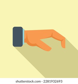 Crab gesture icon flat vector. Finger sign. Pinch up