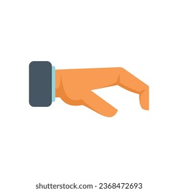 Crab gesture icon flat vector. Finger sign. Pinch up isolated