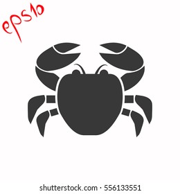 Crab grey icon.