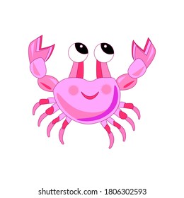  Crab. hand drawn.vector illustration.print,for printed products, web, Wallpaper.