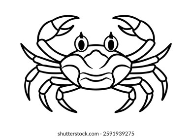 A crab head vector illustration 