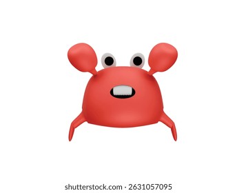 crab icon 3d illustration render