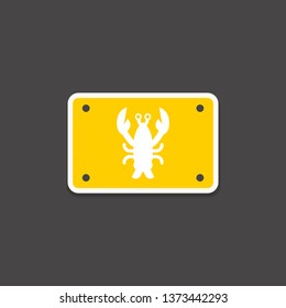 crab icon. animal sign