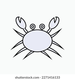 Crab Icon.  Cancer Symbol - Vector.