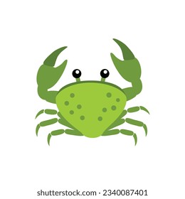 Crab icon. Cartoon illustration of a sea animal isolated on a white background. Vector 10 EPS.