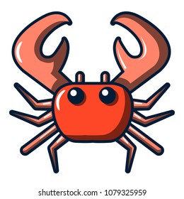 Crab icon. Cartoon illustration of crab vector icon for web