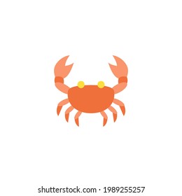 Crab icon in color icon, isolated on white background 