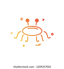 Crab icon design vector