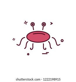 Crab icon design vector