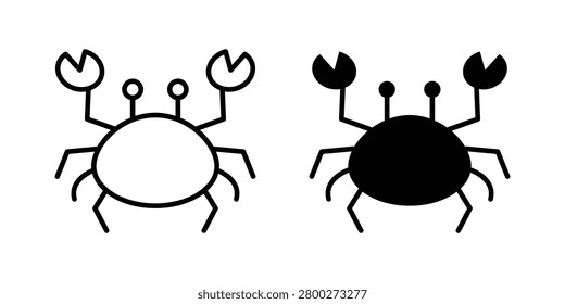 Crab icon drawing lines