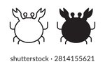 Crab icon editable clipart EPS10..