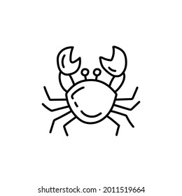 Crab-Symbol auf schwarz-weißem Hintergrund 