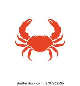 Crab icon flat vector illustration