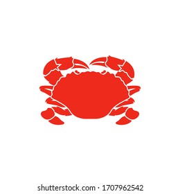Crab icon flat vector illustration