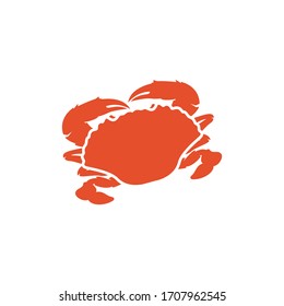 Crab icon flat vector illustration