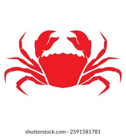 Crab icon flat vector illustration