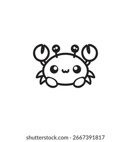 Crab icon. Graphic Design vector icon.