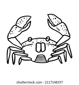 Crab-Symbol. Handgezeichnete Vektorgrafik.