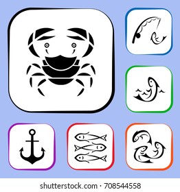 crab icon illustration isolated vector sign symbol