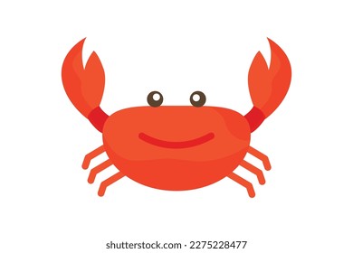 Crab icon illustration. icon related to seafood. Flat icon style. Simple vector design editable