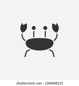 Crab icon illustration,vector sea sign symbol