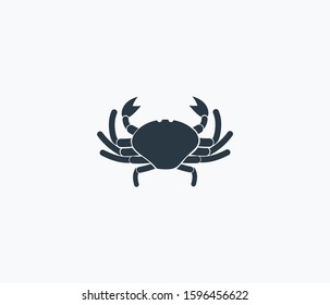 Crab icon isolated on clean background. Crab icon concept drawing icon in modern style. Vector illustration for your web mobile logo app UI design.