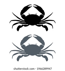 Crab icon . Isolated crab on white background with vector illustration