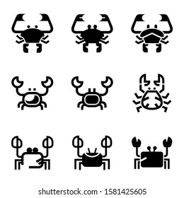 crab icon isolated sign symbol vector illustration - Collection of high quality black style vector icons
