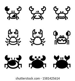 crab icon isolated sign symbol vector illustration - Collection of high quality black style vector icons
