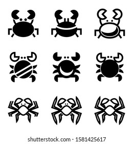 crab icon isolated sign symbol vector illustration - Collection of high quality black style vector icons
