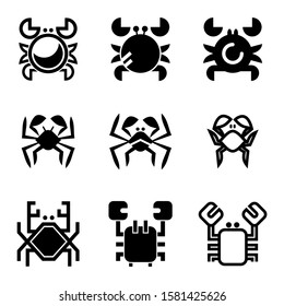 crab icon isolated sign symbol vector illustration - Collection of high quality black style vector icons
