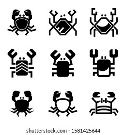 crab icon isolated sign symbol vector illustration - Collection of high quality black style vector icons
