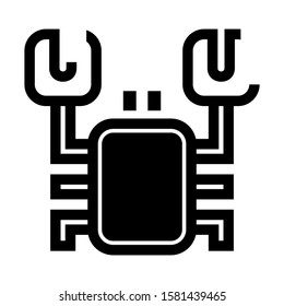 crab icon isolated sign symbol vector illustration - high quality black style vector icons

