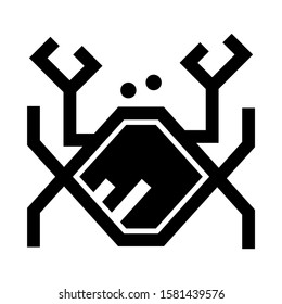 crab icon isolated sign symbol vector illustration - high quality black style vector icons
