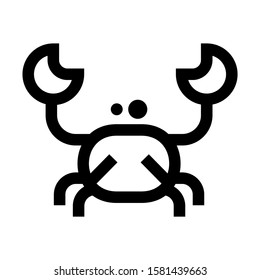 crab icon isolated sign symbol vector illustration - high quality black style vector icons
