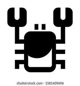 crab icon isolated sign symbol vector illustration - high quality black style vector icons
