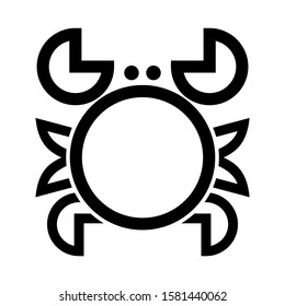 crab icon isolated sign symbol vector illustration - high quality black style vector icons
