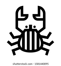 crab icon isolated sign symbol vector illustration - high quality black style vector icons
