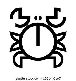 crab icon isolated sign symbol vector illustration - high quality black style vector icons
