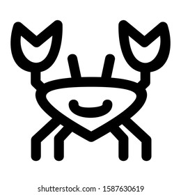 crab icon isolated sign symbol vector illustration - high quality black style vector icons
