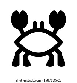 crab icon isolated sign symbol vector illustration - high quality black style vector icons
