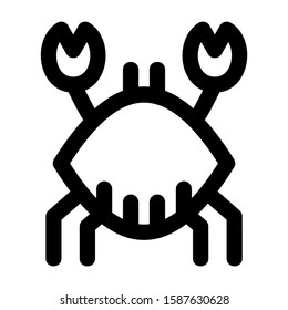 crab icon isolated sign symbol vector illustration - high quality black style vector icons

