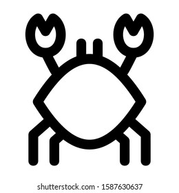 crab icon isolated sign symbol vector illustration - high quality black style vector icons
